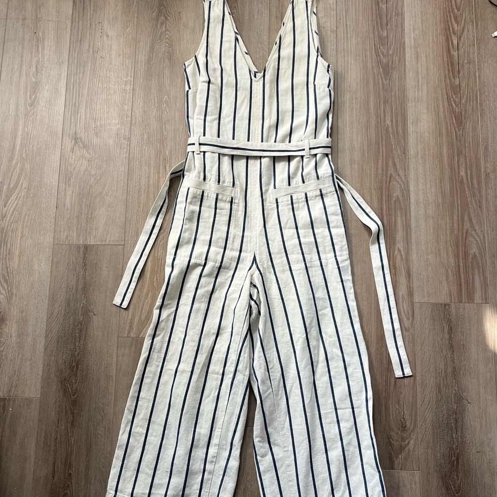 Sz M Madewell Striped Overalls